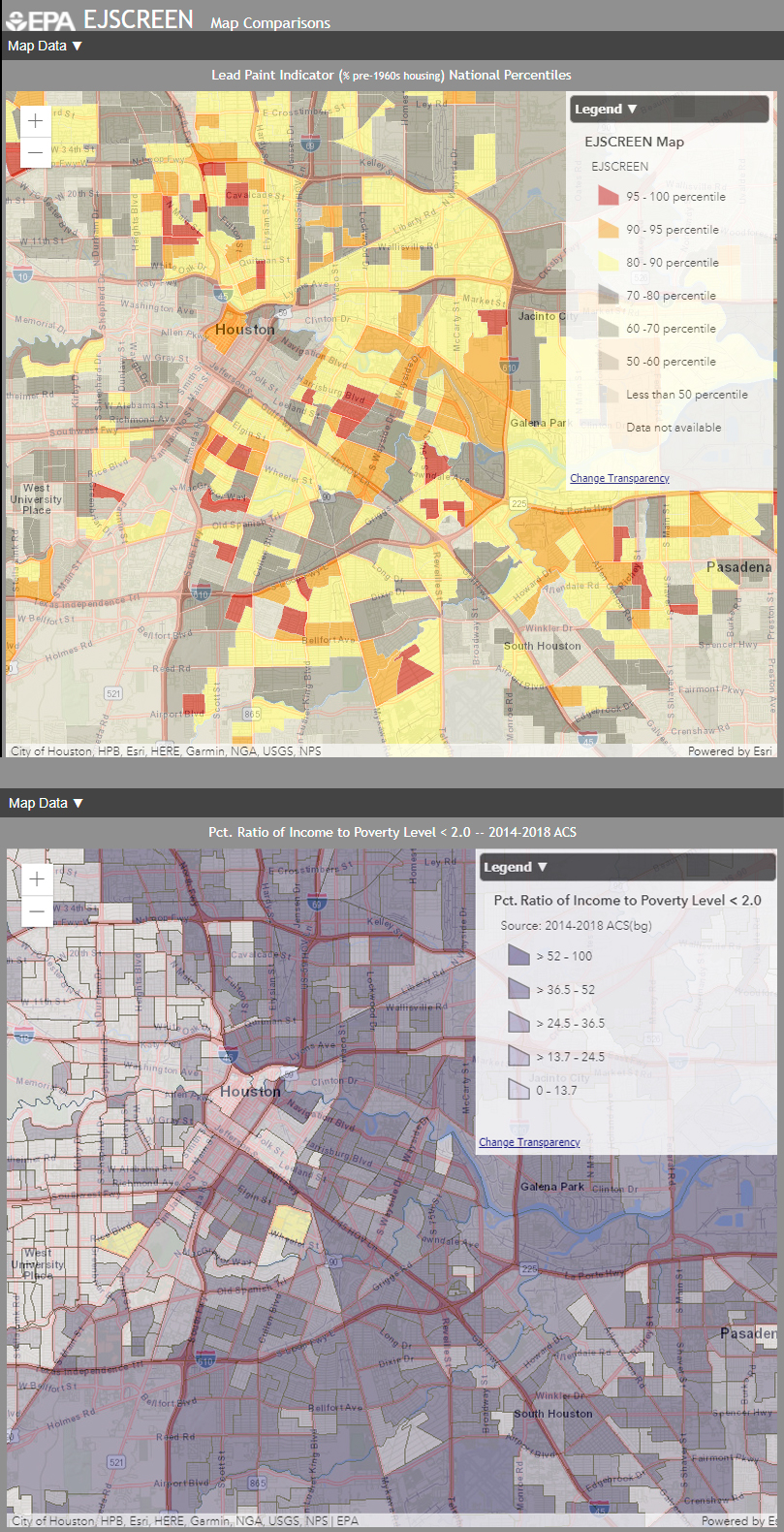 With EJSCREEN, users can compare environmental and demographic indicators to identify communities that may be disproportionately affected by pollution.