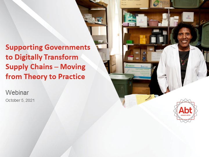 Supporting Governments to Digitally Transform Supply Chains: Moving from Theory to Practice