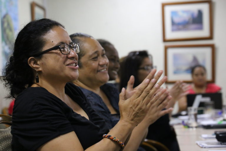 Participants at the Pacific Women Climate Change Negotiators workshop in August 2017. Photo credit: Australian High Commission, Suva, Fiji.