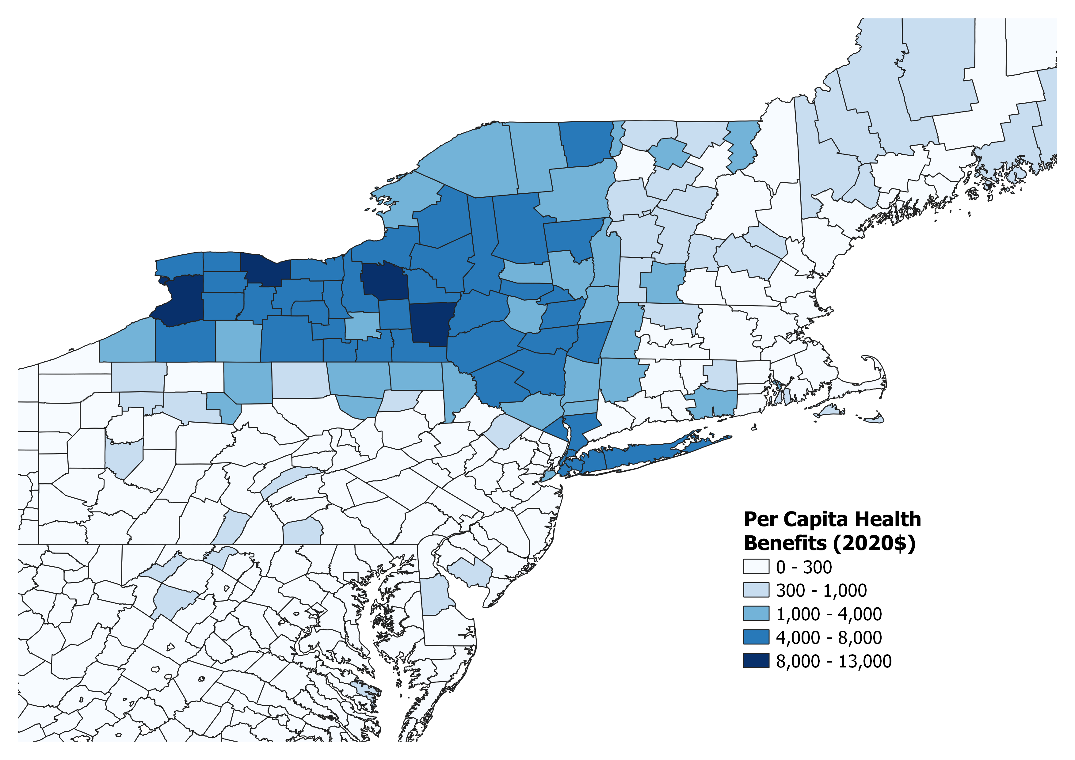 Abt’s analysis of the benefits of New York’s climate action plan show improved air quality and public health outcomes throughout New York and even in neighboring states.