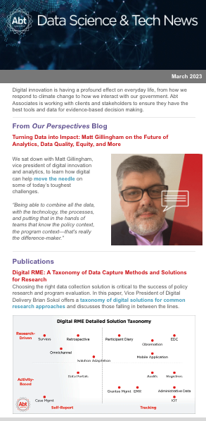 Sign-up for our Data Science & Technology News