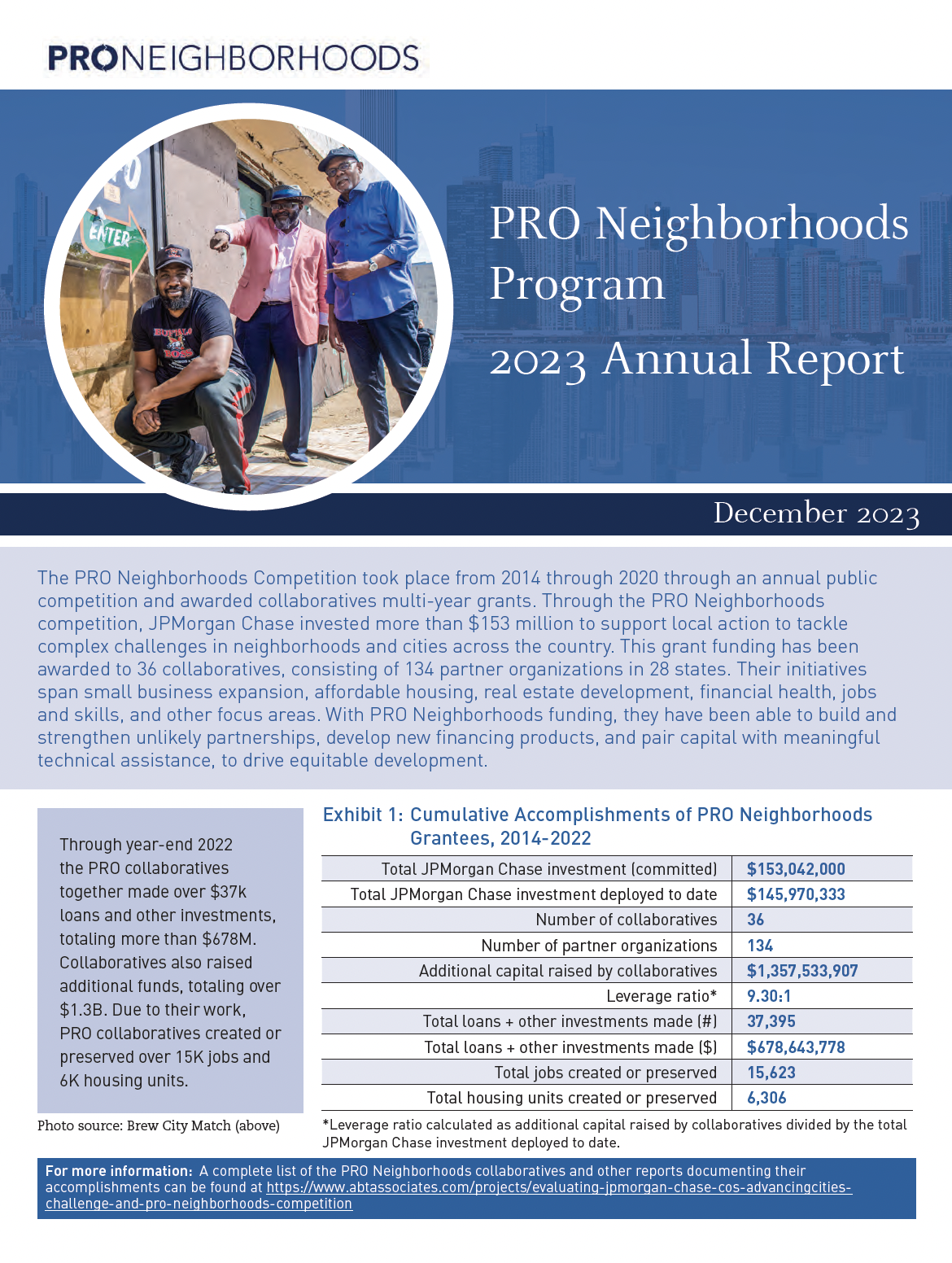 PRO Neighborhoods Program 2023 Annual Report