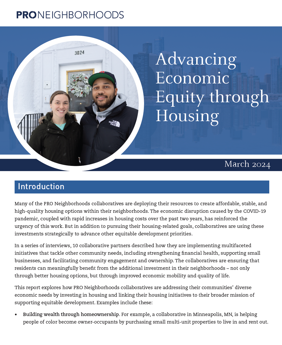 Advancing Economic Equity through Housing