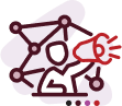 Icon of person using bullhorn