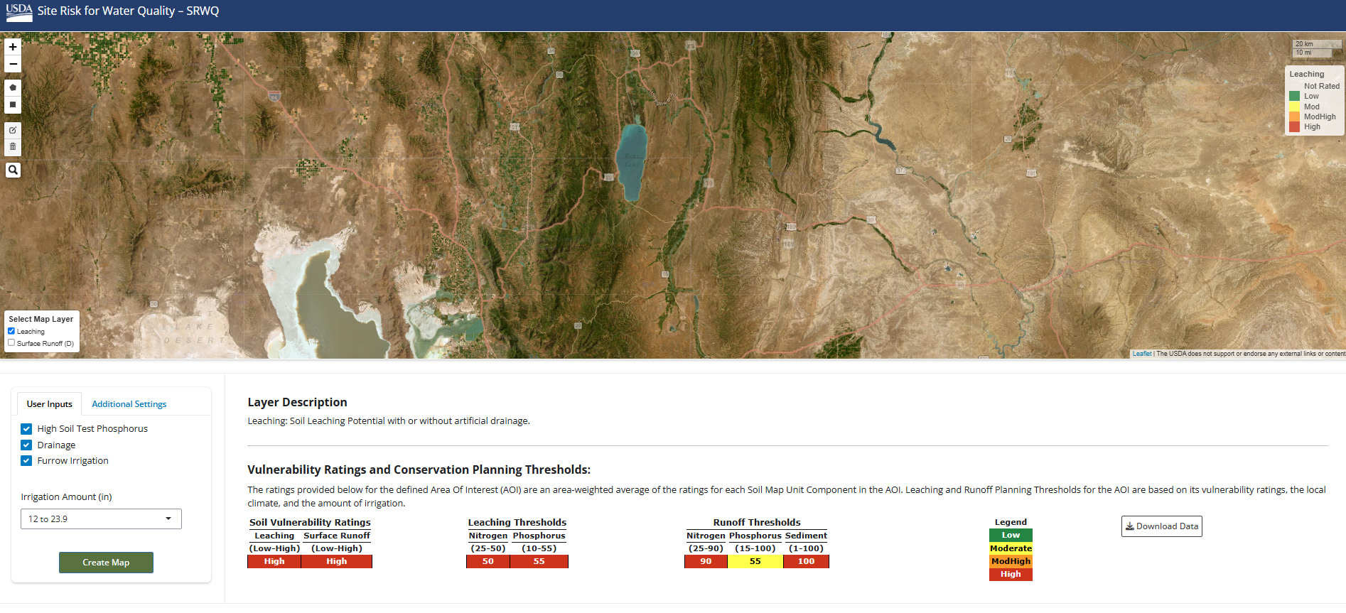 Dynamic Soils Hub Site Risk Water Quality Dashboard