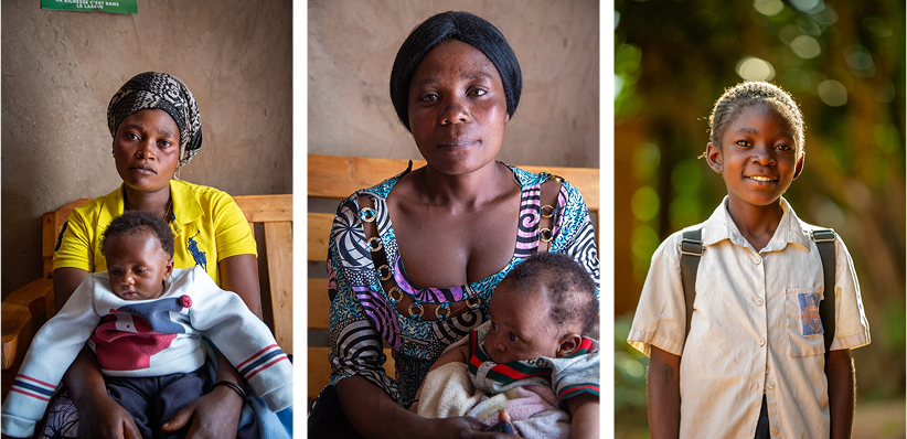portrait of women and children in the DRC
