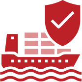 icon of a freighter with a security shield above it