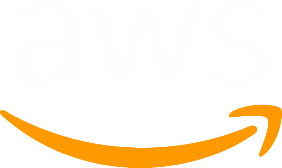 AWS logo in white