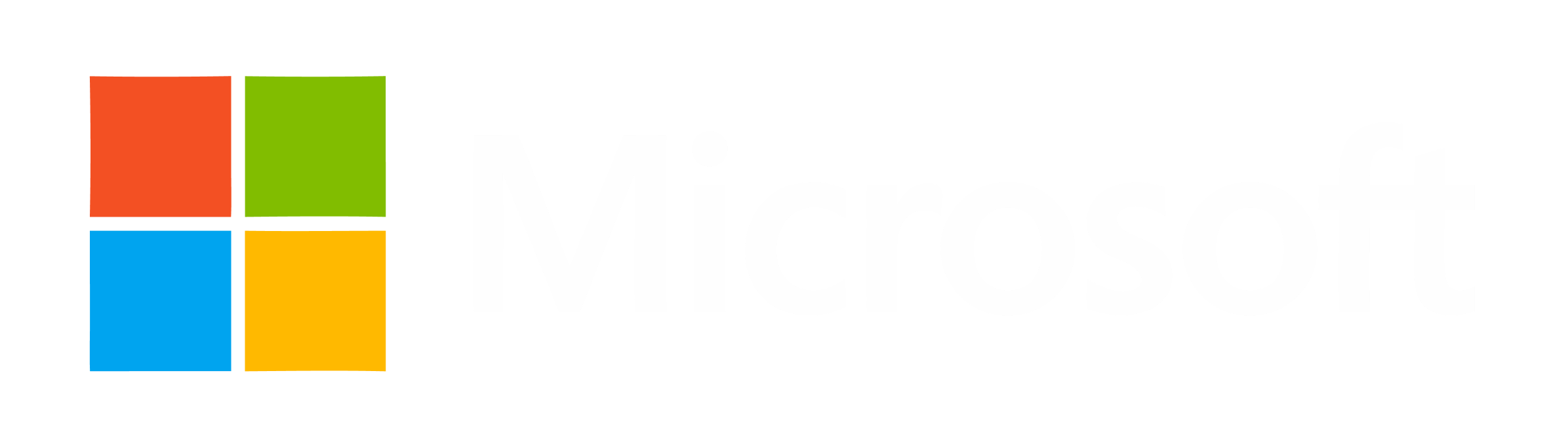 Microsoft logo in white