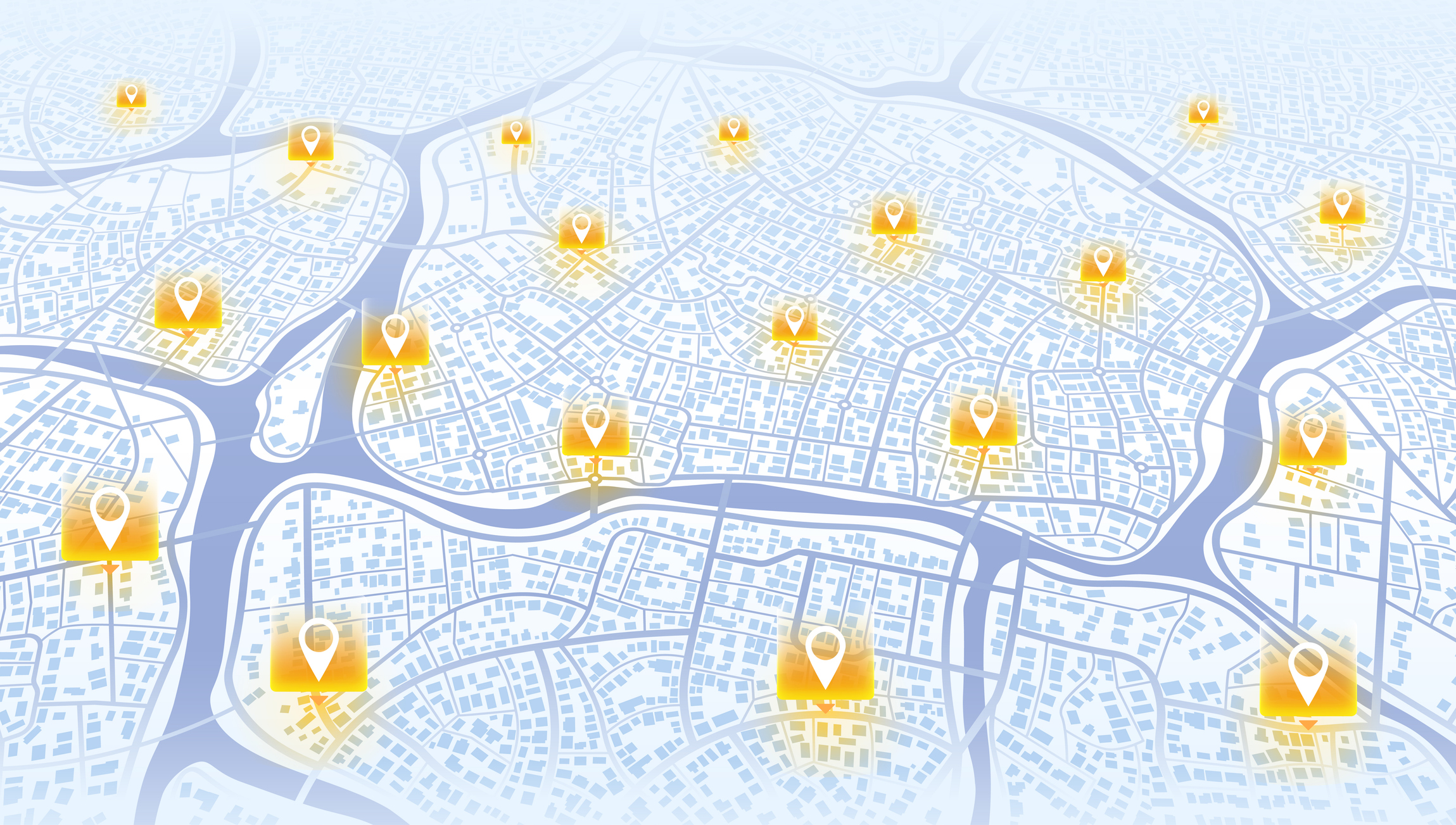 Abstract Map city with gps pins. Direction markers for navigation. 