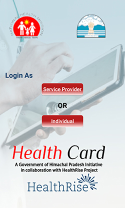 E-Health Card app screen