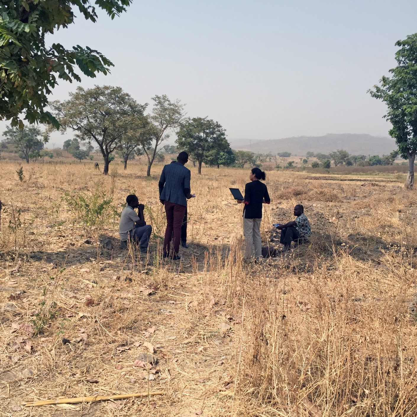 Abt staff interview small farmers in Nigeria.