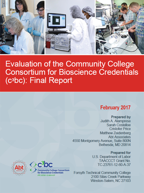 Evaluation of the Community College Consortium for Bioscience Credentials