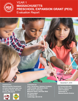 Year 1 PEG Evaluation Report cover