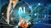 AI technology, Global communication network concept