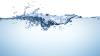 side view of water splashing