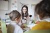 Kindergarten teacher at school